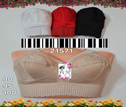 سوتین رستمی کش پهن گلدوزی زیربافت 21571