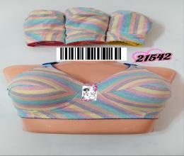 سوتین زنانه نخی ملانژ تمام دولایه 21542